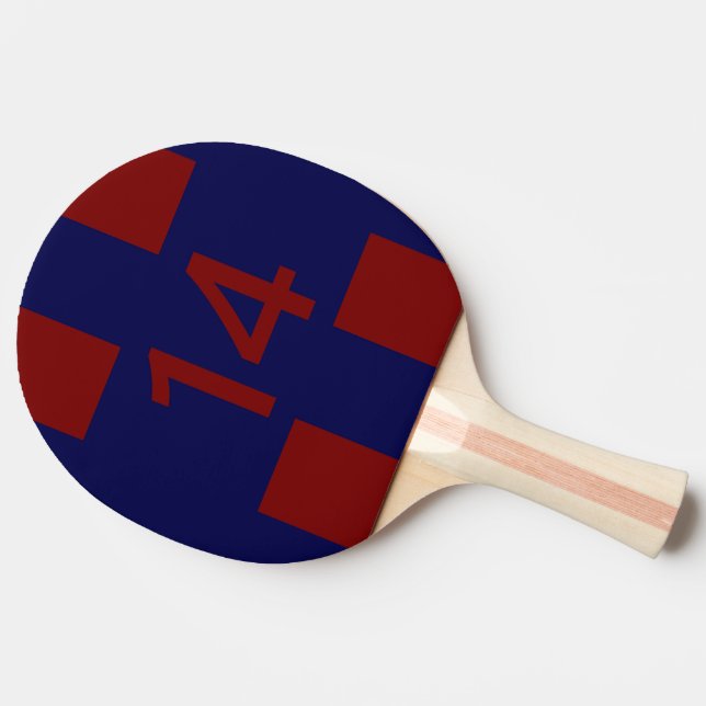 Legendary No. 14 in red and blue Ping-Pong Paddle (Side)