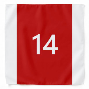 Legendary No. 14 in red and white Bandana