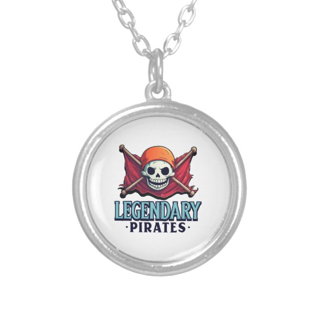 Legendary Pirates Silver Plated Necklace (Front)