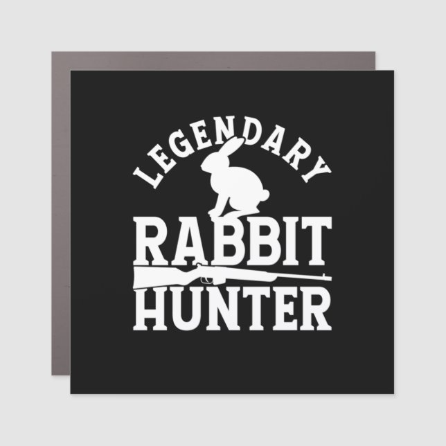 Legendary Rabbit Hunter Car Magnet (Front)
