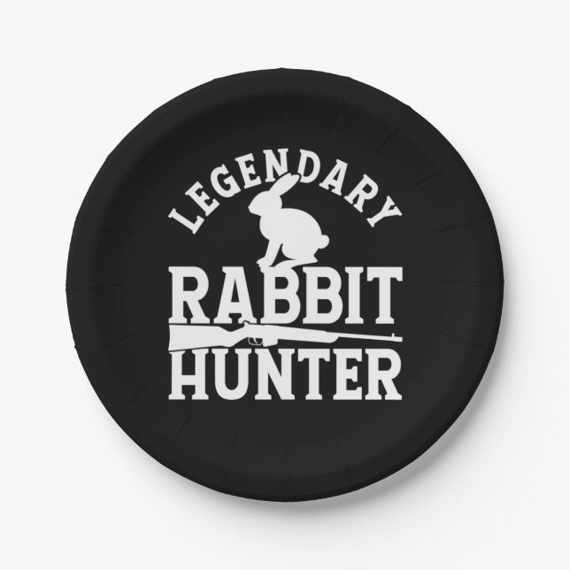 Legendary Rabbit Hunter Paper Plates (Front)