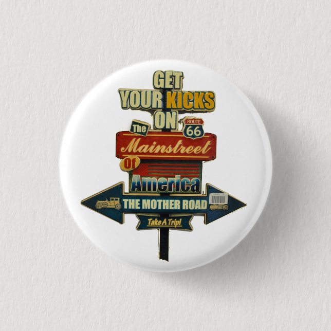 *LEGENDARY ROUTE 66 BUTTON** BUTTON (Front)