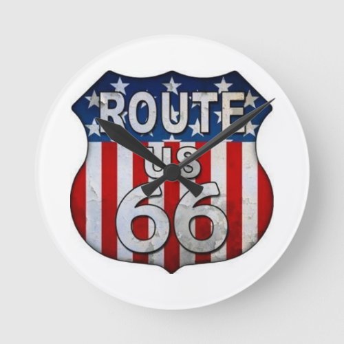 LEGENDARY ROUTE 66 WALL CLOCK