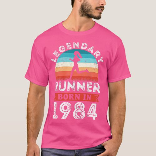Legendary Runner born 1984 40th Birthday Gifts Run T_Shirt