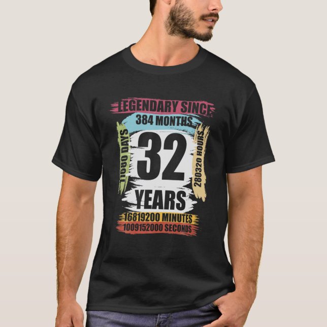 Legendary Since 1988 32th Birthday Awesome 32 Year T-Shirt (Front)