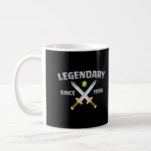 Legendary Since 1996 Clash Swords Clan 24Th Birthd Coffee Mug