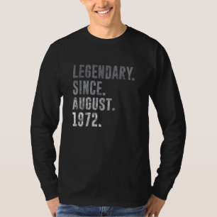 Legendary Since August 1972 50th Birthday Vintage T-Shirt