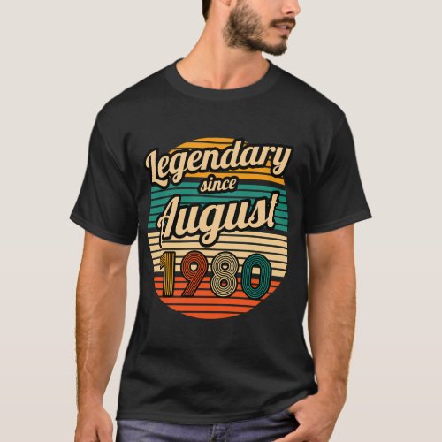 Legendary Since August 1980 41Th T_Shirt