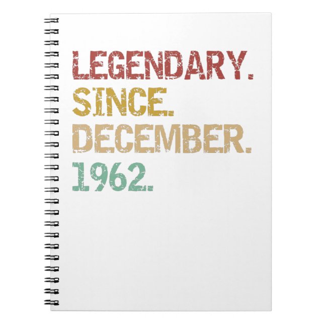 Legendary since December 1962 Notebook (Front)