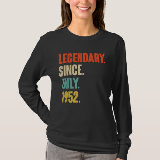 Legendary Since July 1952 70 Year Old 70th Birth T-Shirt