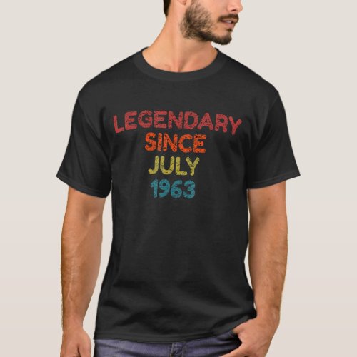 Legendary Since July 1963 Retro Birthday T_Shirt