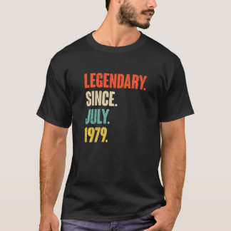 Legendary Since July 1979 43 Year Old 43rd Birth T-Shirt