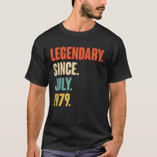 Legendary Since July 1979 43 Year Old 43rd Birth T-Shirt