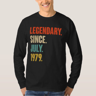 Legendary Since July 1979 43 Year Old 43rd Birth T-Shirt