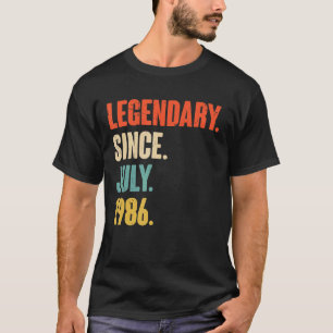 Legendary Since July 1986 36 Year Old 36th Birth T-Shirt