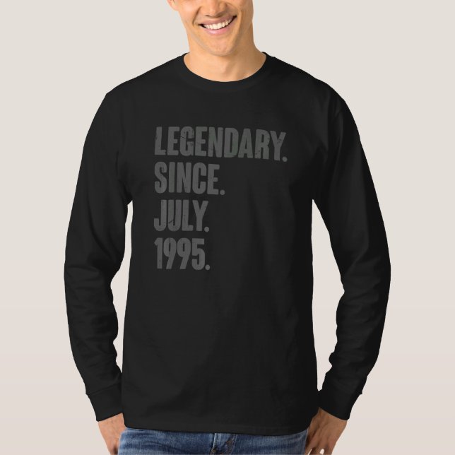 Legendary Since July 1995  27 Year Old 27th Birthd T-Shirt (Front)