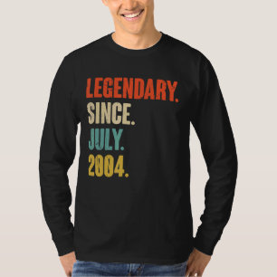 Legendary Since July 2004 18 Year Old 18th Birth T-Shirt