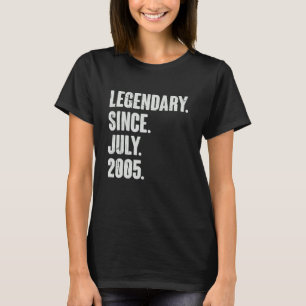 Legendary Since July 2005 17 Year Old 17th Birth T-Shirt