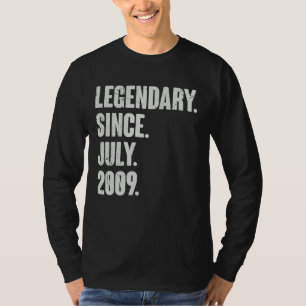 Legendary Since July 2009 13 Year Old 13th Birth T-Shirt