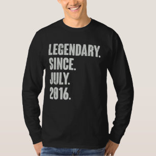 Legendary Since July 2016 6 Year Old 6th Birthda T-Shirt