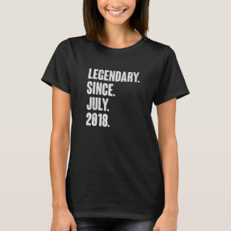 Legendary Since July 2018 4 Year Old 4th Birthda T-Shirt