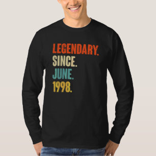 Legendary Since June 1998  24 Year Old  24th Birth T-Shirt
