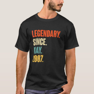 Legendary Since May 2007 15 Year Old 15th Birthd T-Shirt