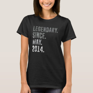 Legendary Since May 2014 8th Birthday Vintage 2014 T-Shirt