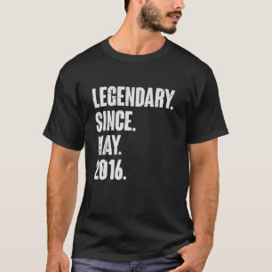 Legendary Since May 2016 6 Year Old 6th Birthday T-Shirt