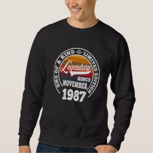 Legendary Since November 1987 35th Birthday  35 Yr Sweatshirt