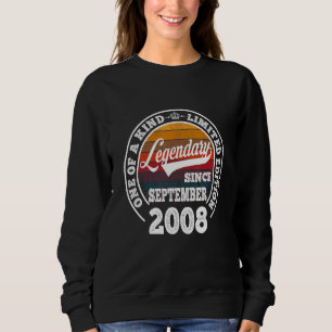 Legendary Since September 2008 14th Birthday  14 Y Sweatshirt