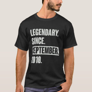 Legendary Since September 2010 12 Year Old 12th B T-Shirt