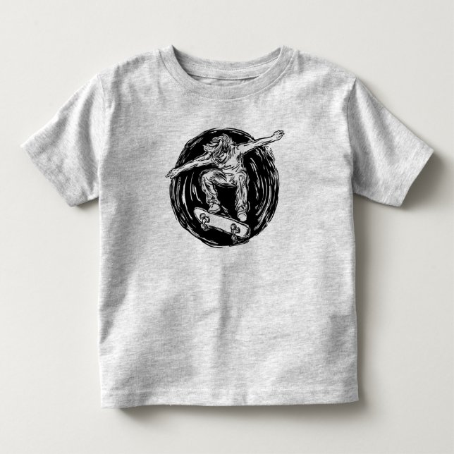 Legendary Skater Doing Mid-Air Skateboarding Toddler T-shirt (Front)