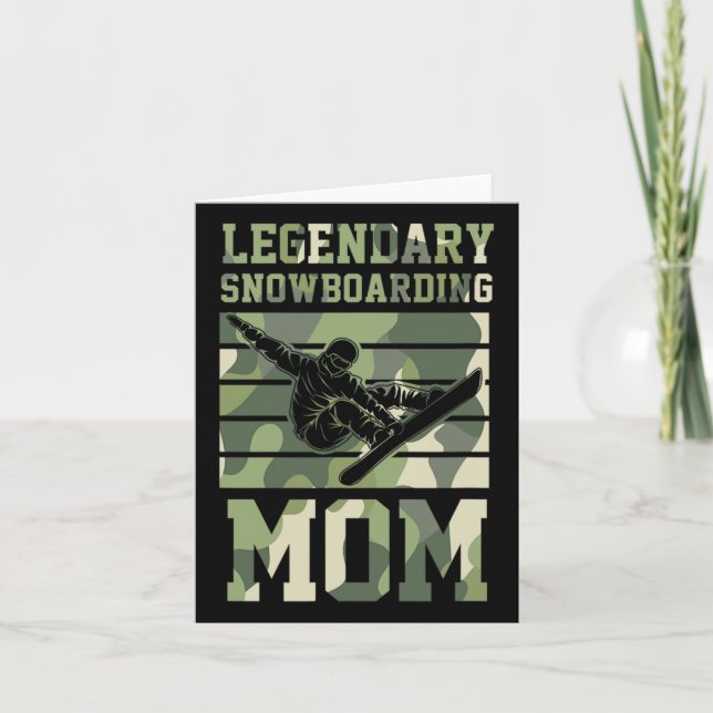 Legendary Snowboarding Mom 80s Retro Snowboarder  Card (Front)