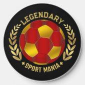 Legendary Soccer Crest Personalized Wireless Charger (Front)