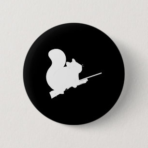 Legendary Squirrel Hunting Fight Byck Design Pelle Button