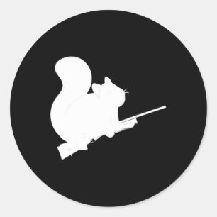 Legendary Squirrel Hunting Fight Byck Design Pelle Classic Round Sticker