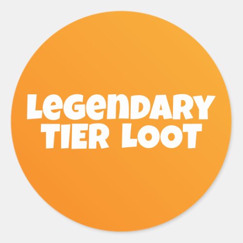 Legendary Tier Loot Gamer Party Sticker