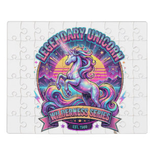 Legendary Unicorn Retro Synthwave Jigsaw Puzzle