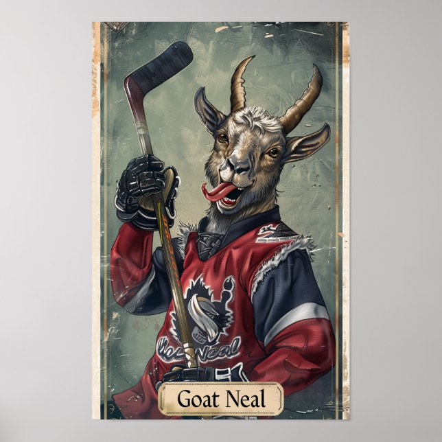 Legendary Upper Deck Hockey Player Goat Poster (Front)