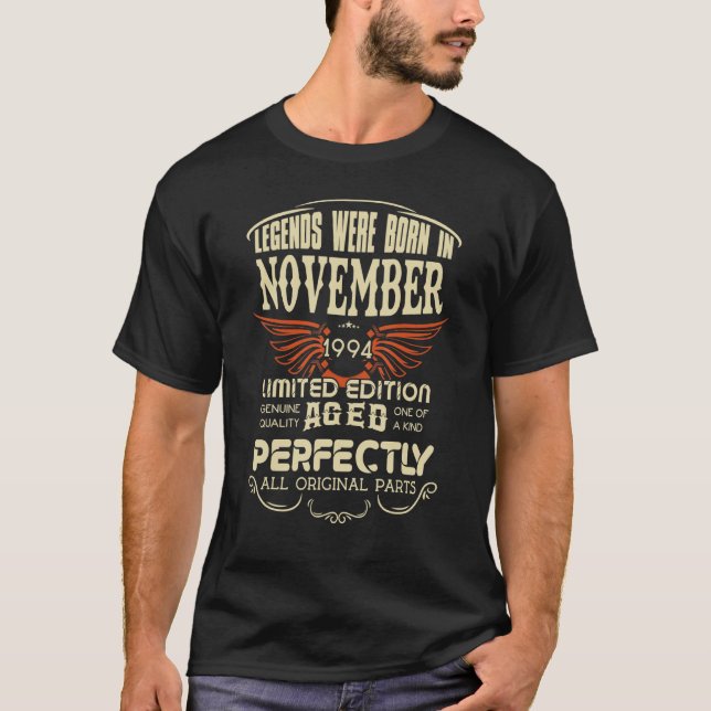 Legendary Were Born In November 1994 u2013 Happy B T-Shirt (Front)