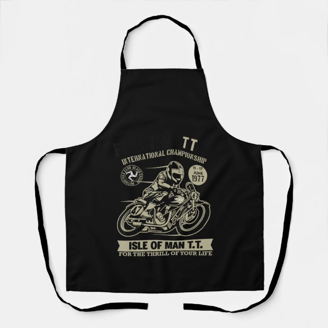 Legendary With Motorcycle Racing Art Gift Apron (Front)