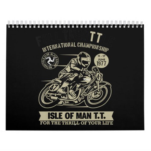 Legendary With Motorcycle Racing Art Gift Calendar