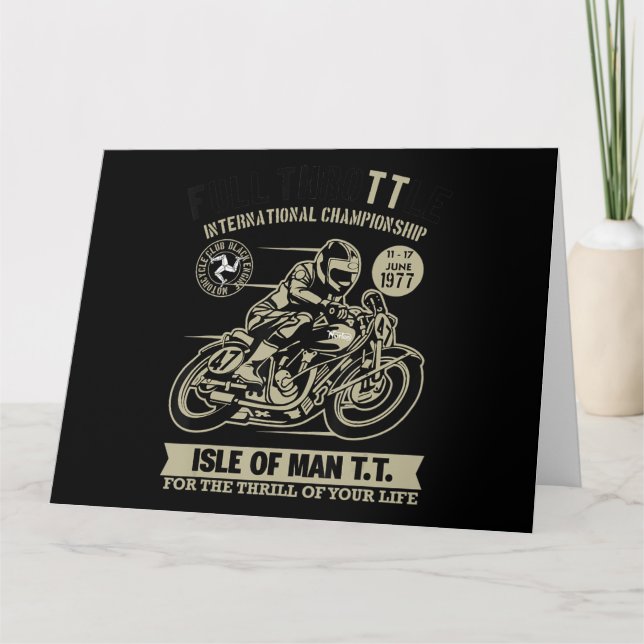 Legendary With Motorcycle Racing Art Gift Card (Front)