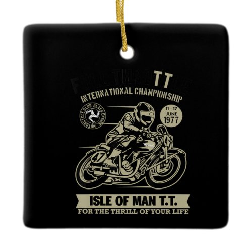 Legendary With Motorcycle Racing Art Gift Ceramic Ornament