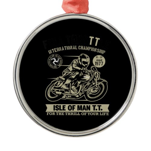 Legendary With Motorcycle Racing Art Gift Metal Ornament