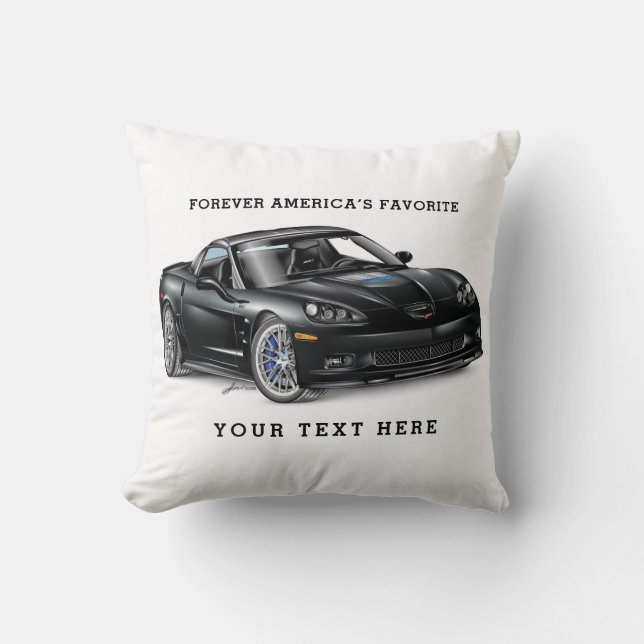 LEGENDARY Z-R-ONE AUTOMOBILE ART THROW PILLOW (Front)