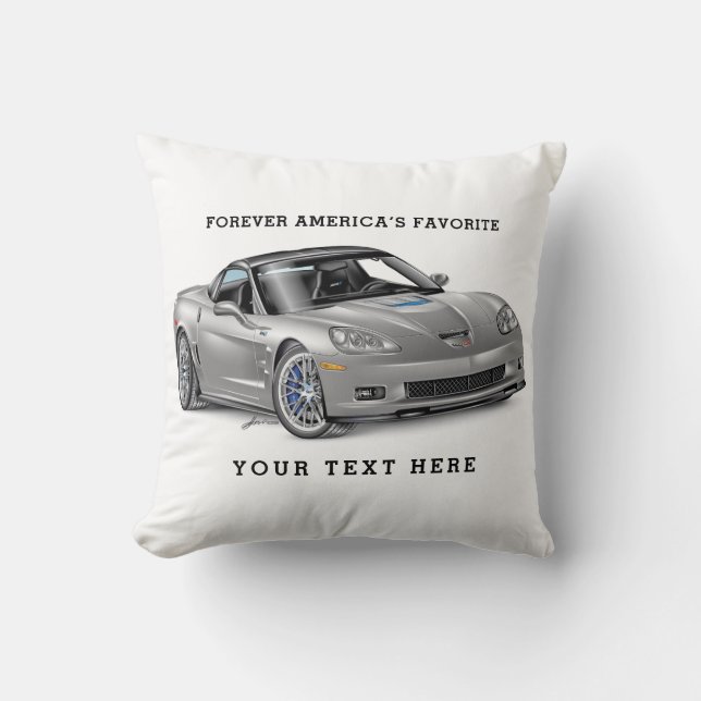 LEGENDARY Z-R-ONE AUTOMOBILE ART THROW PILLOW (Front)