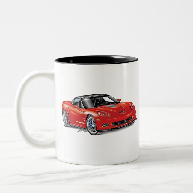 LEGENDARY Z-R-ONE AUTOMOBILE ART Two-Tone COFFEE MUG (Left)