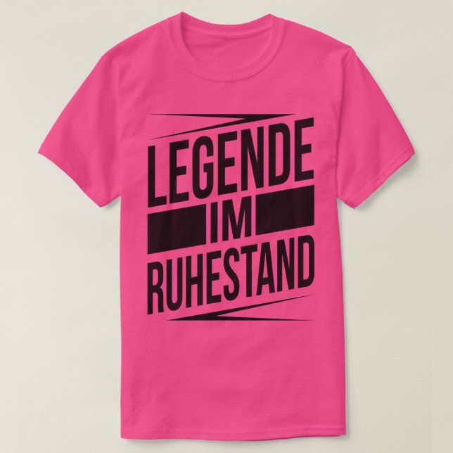 Legende im ruhestand black T-Shirt (Design Front)